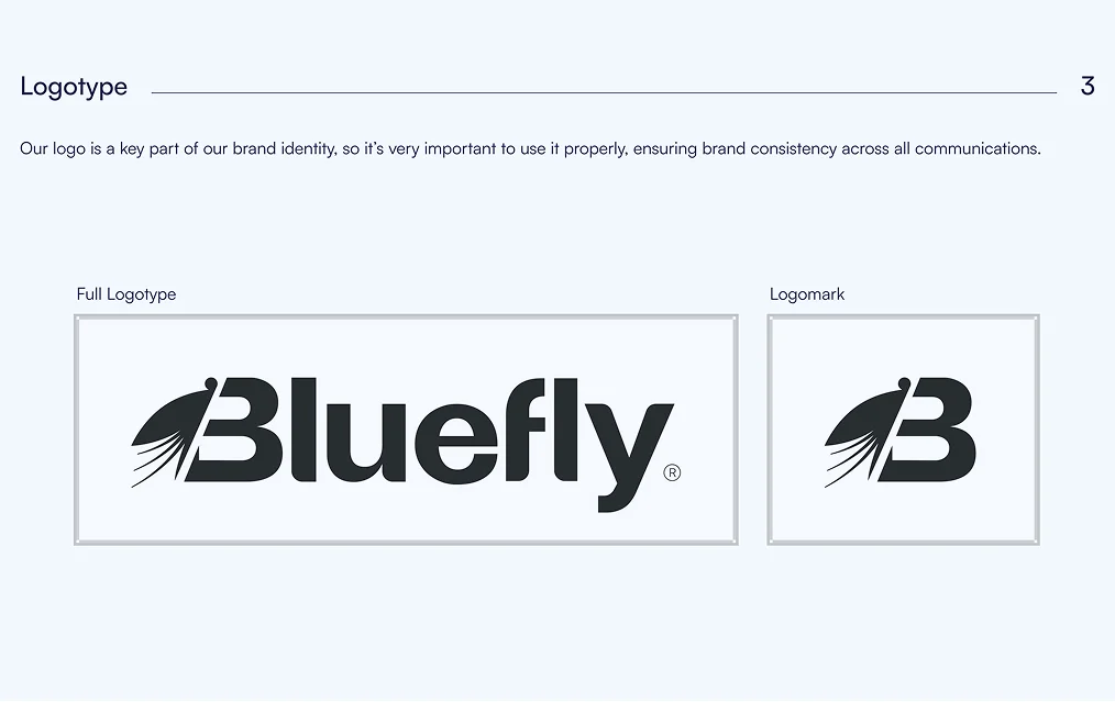 BlueFly — Logo and Logomark Combo