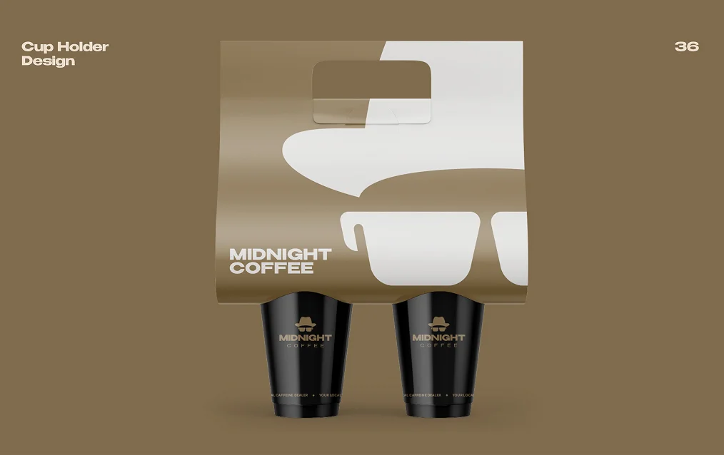 Midnight Coffee — Paper Cup Carrier Concept