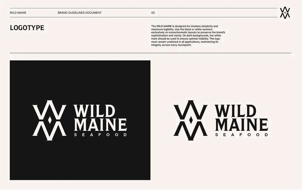 Wild Maine Seafood — Logotype