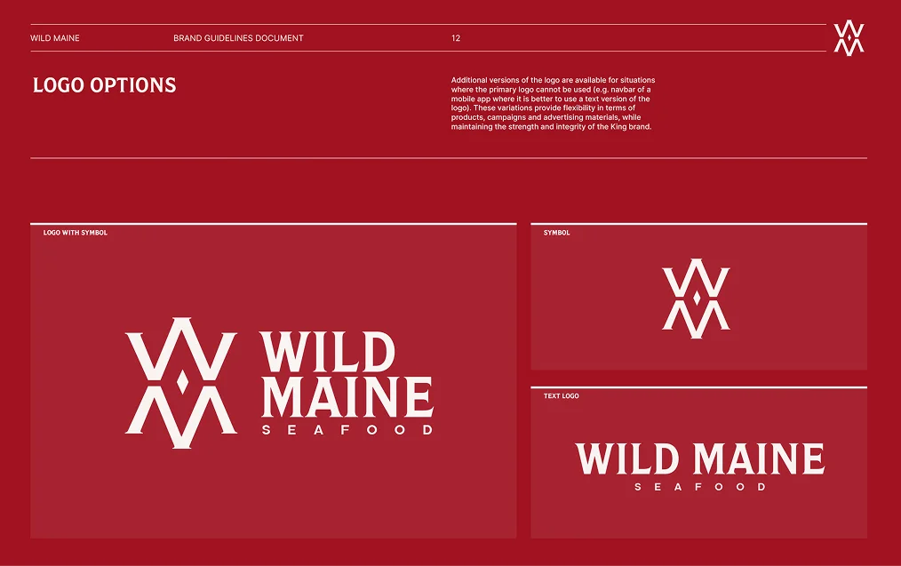 Wild Maine Seafood — Logotype Options