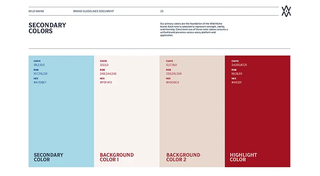 Wild Maine Seafood — Color Palette