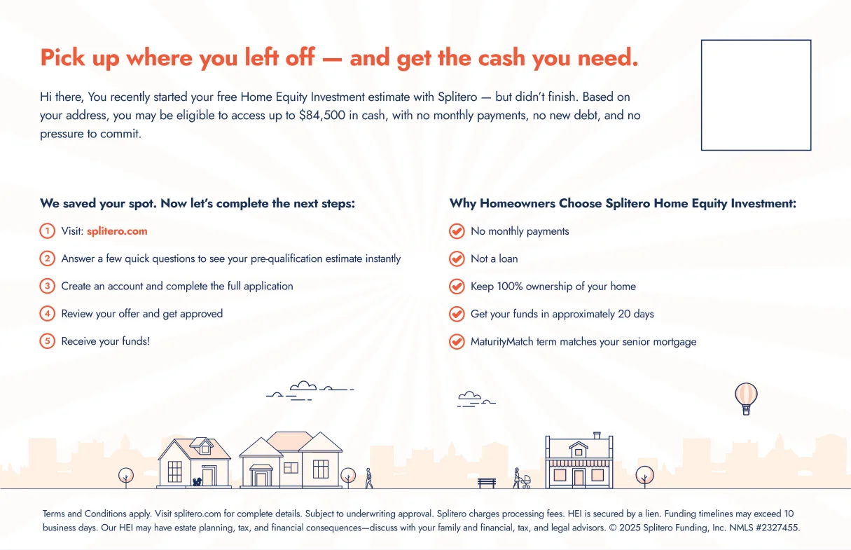 Splitero postcard design